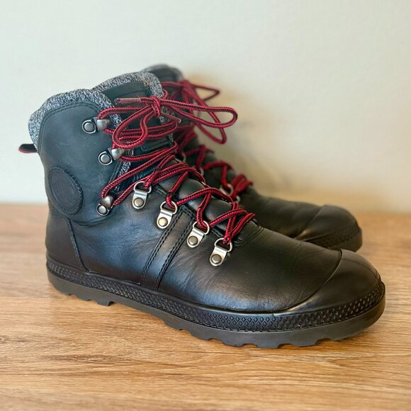 PALLADIUM PALLABROUSE HIKR LP BOOT Black Nubuck Leather Women's Size US 9/ EU 41 - Picture 2 of 10